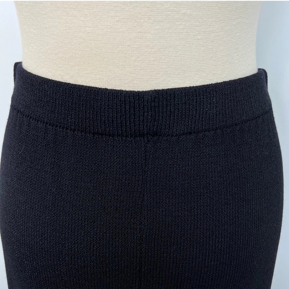 St. John Basics Womens Elastic Waist Maxi Skirt Black Size 12 Santana Knit - Picture 2 of 8